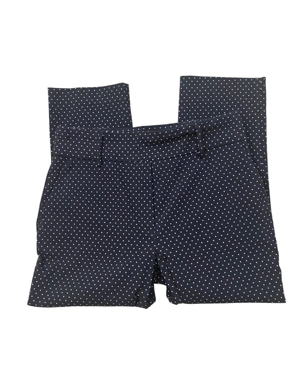 Jules & Leopold Polka Dot Capri Pants Size M Stretch Black Lavender